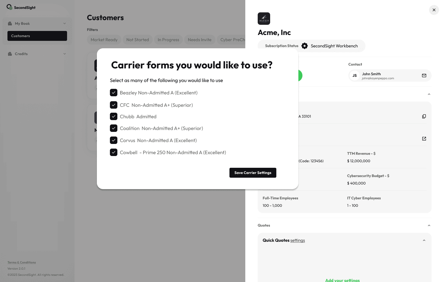 settings-for-carriers